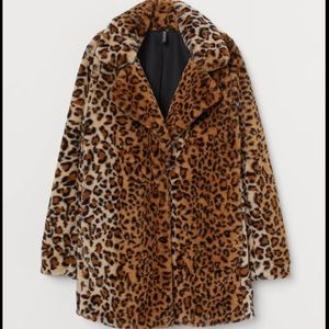 ISO DO NOT BUY! H&M Leopard faux fur coat